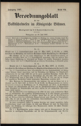 Verordnungsblatt für das Volksschulwesen im Königreiche Böhmen 18970630 Seite: 1