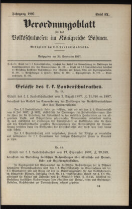 Verordnungsblatt für das Volksschulwesen im Königreiche Böhmen