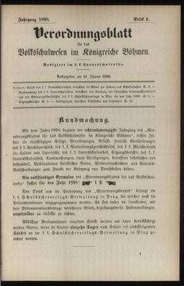 Verordnungsblatt für das Volksschulwesen im Königreiche Böhmen 18980131 Seite: 1