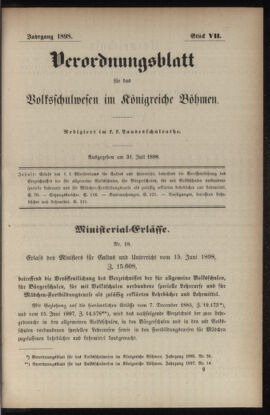 Verordnungsblatt für das Volksschulwesen im Königreiche Böhmen