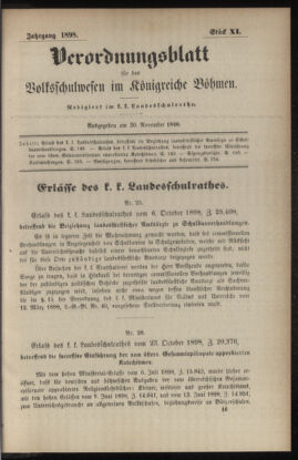 Verordnungsblatt für das Volksschulwesen im Königreiche Böhmen 18981130 Seite: 1