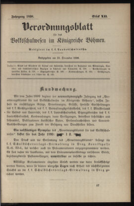 Verordnungsblatt für das Volksschulwesen im Königreiche Böhmen