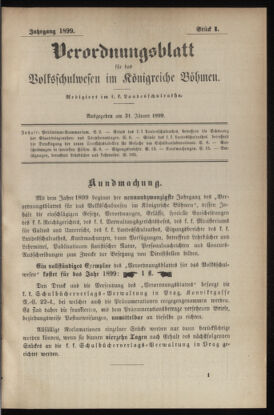 Verordnungsblatt für das Volksschulwesen im Königreiche Böhmen 18990131 Seite: 1