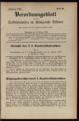 Verordnungsblatt für das Volksschulwesen im Königreiche Böhmen 18990228 Seite: 1