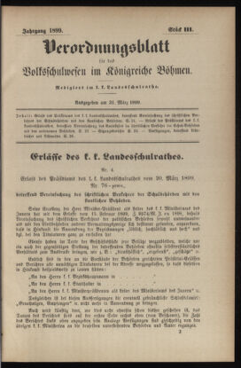 Verordnungsblatt für das Volksschulwesen im Königreiche Böhmen 18990331 Seite: 1