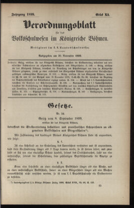 Verordnungsblatt für das Volksschulwesen im Königreiche Böhmen 18991130 Seite: 1