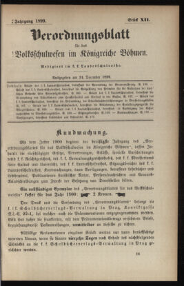 Verordnungsblatt für das Volksschulwesen im Königreiche Böhmen 18991231 Seite: 1