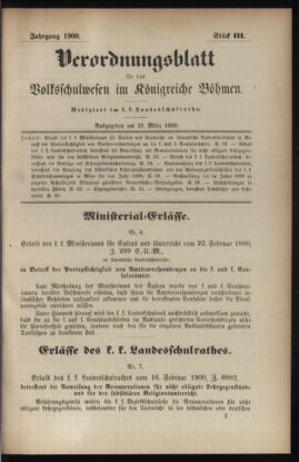 Verordnungsblatt für das Volksschulwesen im Königreiche Böhmen 19000331 Seite: 1