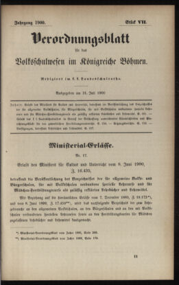 Verordnungsblatt für das Volksschulwesen im Königreiche Böhmen