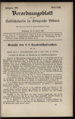 Verordnungsblatt für das Volksschulwesen im Königreiche Böhmen