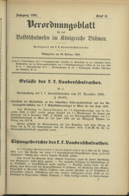 Verordnungsblatt für das Volksschulwesen im Königreiche Böhmen 19010228 Seite: 1