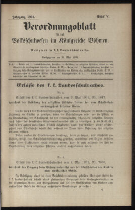 Verordnungsblatt für das Volksschulwesen im Königreiche Böhmen