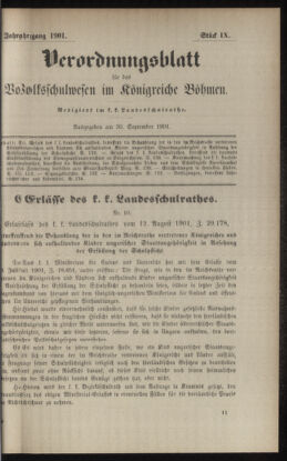 Verordnungsblatt für das Volksschulwesen im Königreiche Böhmen 19010930 Seite: 1