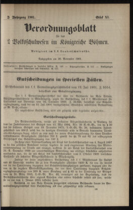 Verordnungsblatt für das Volksschulwesen im Königreiche Böhmen 19011130 Seite: 1