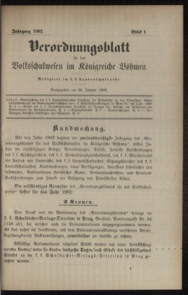 Verordnungsblatt für das Volksschulwesen im Königreiche Böhmen 19020131 Seite: 1