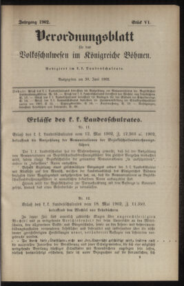 Verordnungsblatt für das Volksschulwesen im Königreiche Böhmen 19020630 Seite: 1