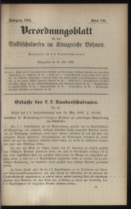 Verordnungsblatt für das Volksschulwesen im Königreiche Böhmen 19020731 Seite: 1