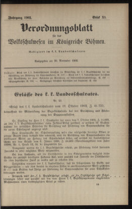 Verordnungsblatt für das Volksschulwesen im Königreiche Böhmen 19021130 Seite: 1