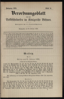 Verordnungsblatt für das Volksschulwesen im Königreiche Böhmen 19030228 Seite: 1