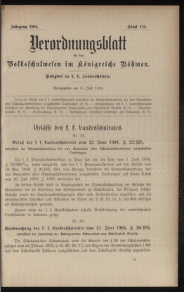 Verordnungsblatt für das Volksschulwesen im Königreiche Böhmen 19040731 Seite: 1