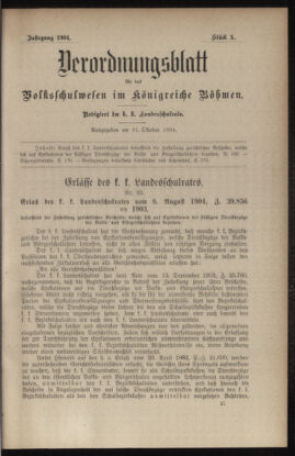 Verordnungsblatt für das Volksschulwesen im Königreiche Böhmen 19041031 Seite: 1