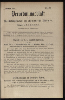 Verordnungsblatt für das Volksschulwesen im Königreiche Böhmen 19041130 Seite: 1