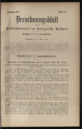 Verordnungsblatt für das Volksschulwesen im Königreiche Böhmen 19050331 Seite: 1