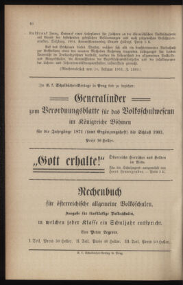 Verordnungsblatt für das Volksschulwesen im Königreiche Böhmen 19050430 Seite: 20