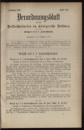 Verordnungsblatt für das Volksschulwesen im Königreiche Böhmen