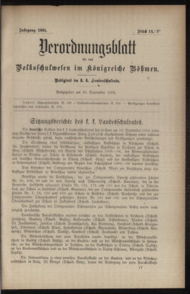 Verordnungsblatt für das Volksschulwesen im Königreiche Böhmen 19050930 Seite: 1