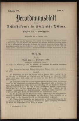 Verordnungsblatt für das Volksschulwesen im Königreiche Böhmen