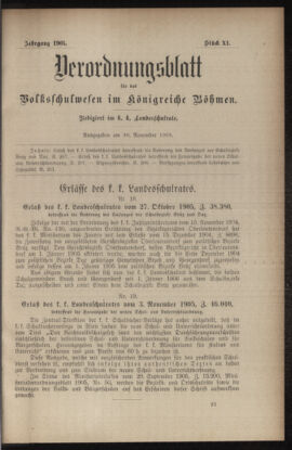 Verordnungsblatt für das Volksschulwesen im Königreiche Böhmen 19051130 Seite: 1