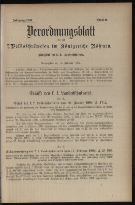 Verordnungsblatt für das Volksschulwesen im Königreiche Böhmen 19060228 Seite: 1