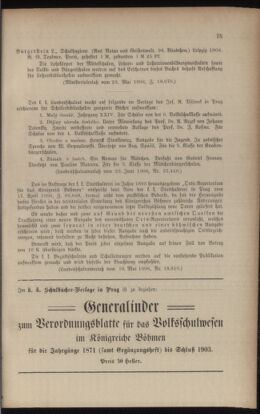 Verordnungsblatt für das Volksschulwesen im Königreiche Böhmen 19060731 Seite: 7