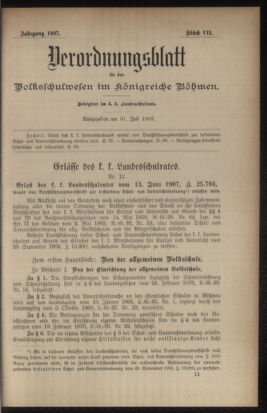 Verordnungsblatt für das Volksschulwesen im Königreiche Böhmen 19070731 Seite: 1