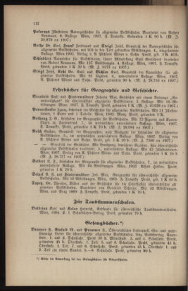 Verordnungsblatt für das Volksschulwesen im Königreiche Böhmen 19070831 Seite: 18