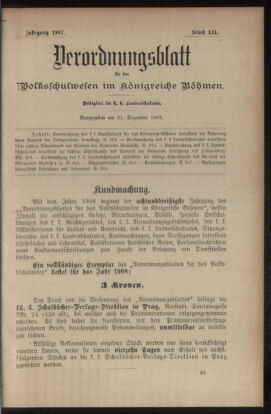 Verordnungsblatt für das Volksschulwesen im Königreiche Böhmen 19071231 Seite: 1