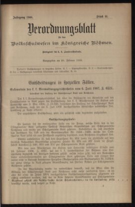 Verordnungsblatt für das Volksschulwesen im Königreiche Böhmen