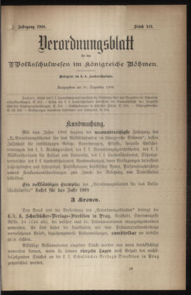 Verordnungsblatt für das Volksschulwesen im Königreiche Böhmen 19081231 Seite: 1