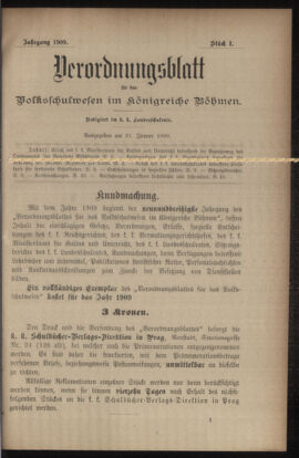 Verordnungsblatt für das Volksschulwesen im Königreiche Böhmen 19090131 Seite: 1