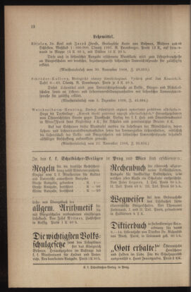 Verordnungsblatt für das Volksschulwesen im Königreiche Böhmen 19090131 Seite: 12