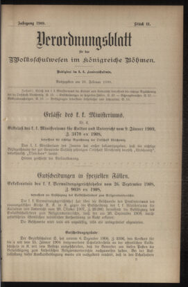 Verordnungsblatt für das Volksschulwesen im Königreiche Böhmen 19090228 Seite: 1