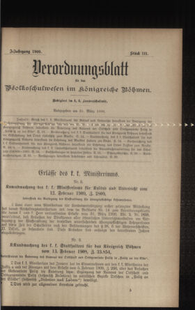 Verordnungsblatt für das Volksschulwesen im Königreiche Böhmen 19090331 Seite: 1