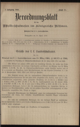 Verordnungsblatt für das Volksschulwesen im Königreiche Böhmen 19090430 Seite: 1