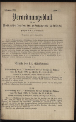 Verordnungsblatt für das Volksschulwesen im Königreiche Böhmen 19090630 Seite: 1