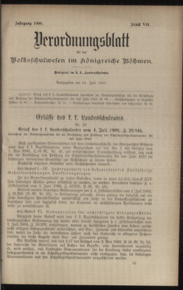 Verordnungsblatt für das Volksschulwesen im Königreiche Böhmen 19090731 Seite: 1