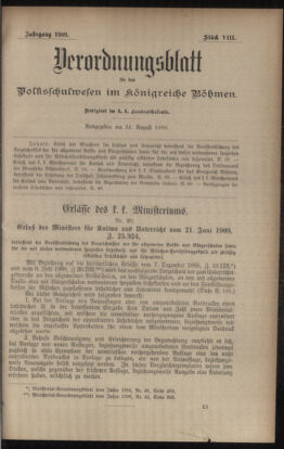 Verordnungsblatt für das Volksschulwesen im Königreiche Böhmen 19090831 Seite: 1