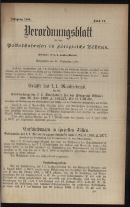 Verordnungsblatt für das Volksschulwesen im Königreiche Böhmen 19090930 Seite: 1