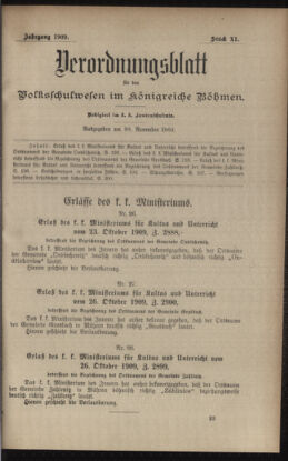 Verordnungsblatt für das Volksschulwesen im Königreiche Böhmen 19091130 Seite: 1