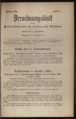 Verordnungsblatt für das Volksschulwesen im Königreiche Böhmen 19100228 Seite: 1